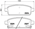 Sada brzdovch destiek BREMBO ‐ BRE P59080