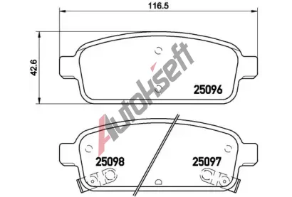 BREMBO Sada brzdovch destiek BREMBO XTRA LINE BRE P59080X, P 59 080X