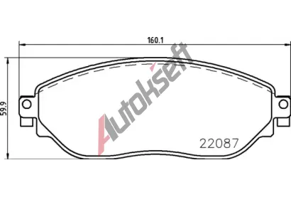 BREMBO Sada brzdovch destiek BRE P59082, BRE P 59 082