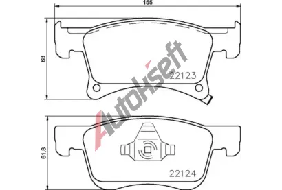 BREMBO Sada brzdovch destiek BRE P59083, BRE P 59 083