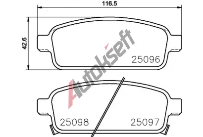 BREMBO Sada brzdovch destiek BRE P59087, BRE P 59 087