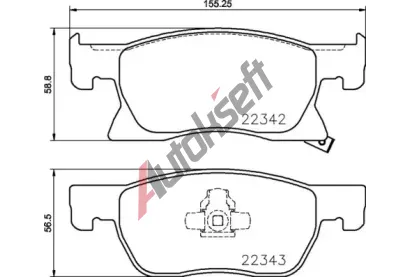BREMBO Sada brzdovch destiek BRE P59092, BRE P 59 092