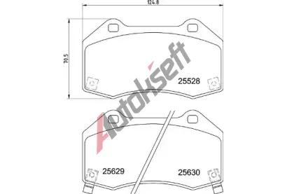 BREMBO Sada brzdovch destiek BRE P59094, BRE P 59 094
