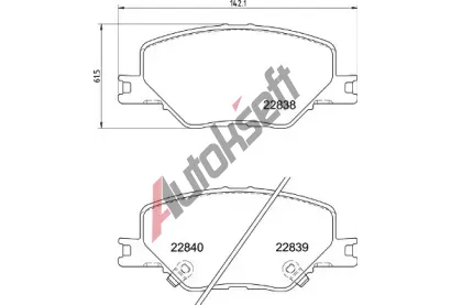 BREMBO Sada brzdovch destiek BRE P59096, P 59 096