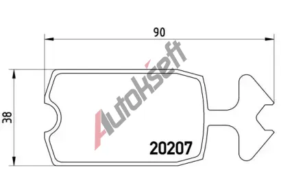 BREMBO Sada brzdovch destiek BRE P61002, P 61 002