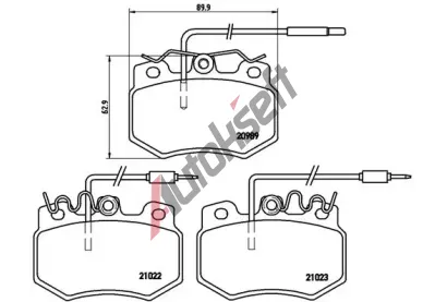 BREMBO Sada brzdovch destiek - kotouov brzda BRE P61031, P 61 031