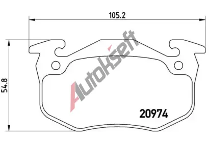 BREMBO Sada brzdovch destiek - kotouov brzda BRE P61032, P 61 032