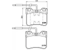 BREMBO Sada brzdovch destiek - kotouov brzda ‐ BRE P61034