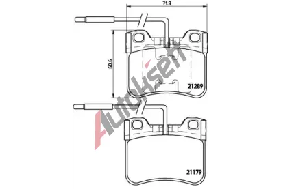BREMBO Sada brzdovch destiek - kotouov brzda BRE P61034, P 61 034