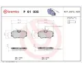 Sada brzdovch destiek BREMBO ‐ BRE P61035