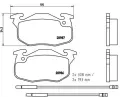 BREMBO Sada brzdovch destiek - kotouov brzda ‐ BRE P61044