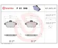 BREMBO Sada brzdovch destiek - kotouov brzda ‐ BRE P61046