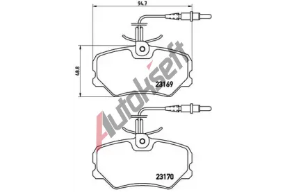 BREMBO Sada brzdových destiček BRE P61050, P 61 050 BREMBO Sada brzdových destiček BRE P61050, P 61 050