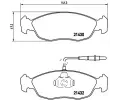 BREMBO Sada brzdovch destiek - kotouov brzda ‐ BRE P61054