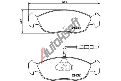 BREMBO Sada brzdovch destiek - kotouov brzda BRE P61054, P 61 054