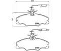 BREMBO Sada brzdovch destiek - kotouov brzda ‐ BRE P61056