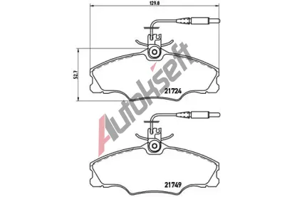 BREMBO Sada brzdovch destiek - kotouov brzda BRE P61056, P 61 056