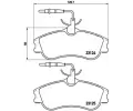 BREMBO Sada brzdovch destiek - kotouov brzda ‐ BRE P61060