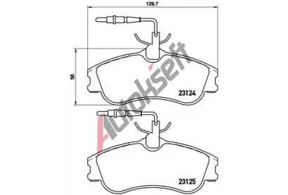 BREMBO Sada brzdovch destiek - kotouov brzda BRE P61060, P 61 060