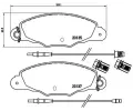 Sada brzdovch destiek BREMBO ‐ BRE P61061