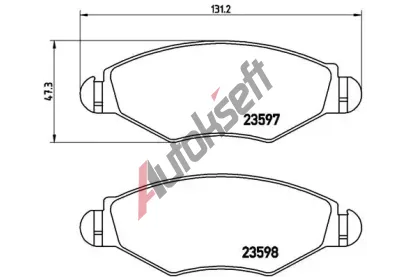 BREMBO Sada brzdovch destiek - kotouov brzda BRE P61063, P 61 063
