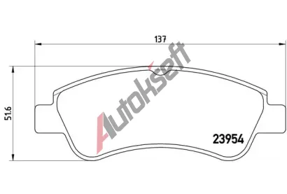 BREMBO Sada brzdovch destiek - kotouov brzda BRE P61066, P 61 066