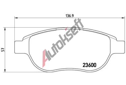 BREMBO Sada brzdovch destiek BREMBO XTRA LINE BRE P 61 068X, BRE P61068X
