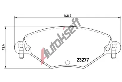 BREMBO Sada brzdovch destiek - kotouov brzda BRE P61071, P 61 071