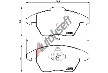 BREMBO Sada brzdovch destiek - kotouov brzda BRE P61076, P 61 076