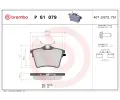 Sada brzdovch destiek BREMBO ‐ BRE P61079