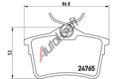 BREMBO Sada brzdovch destiek - kotouov brzda BRE P61084, P 61 084