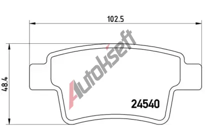 BREMBO Sada brzdovch destiek - kotouov brzda BRE P61085, P 61 085