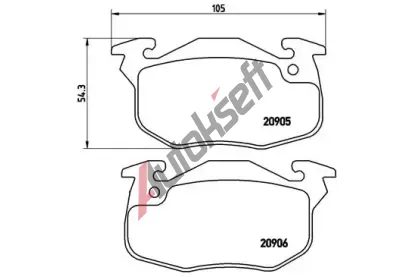 BREMBO Sada brzdovch destiek - kotouov brzda BRE P61097, P 61 097