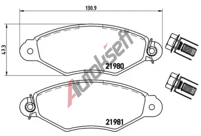 BREMBO Sada brzdovch destiek - kotouov brzda BRE P61098, P 61 098