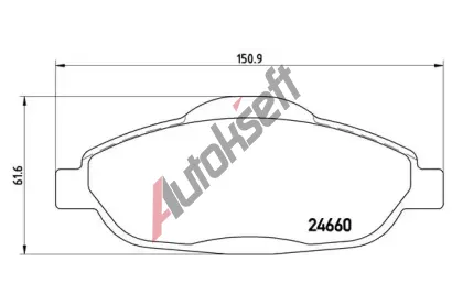 BREMBO Sada brzdovch destiek - kotouov brzda BRE P61101, P 61 101