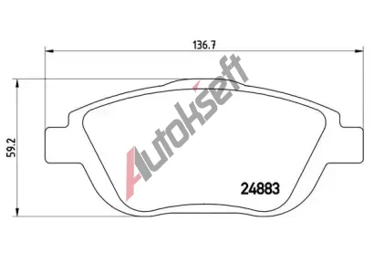 BREMBO Sada brzdovch destiek - kotouov brzda BRE P61103, P 61 103