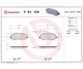 Sada brzdovch destiek BREMBO ‐ BRE P61104