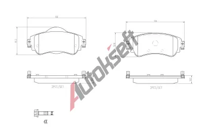 BREMBO Sada brzdovch destiek BRE P61105, P 61 105