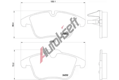 BREMBO Sada brzdovch destiek BRE P61106, P 61 106