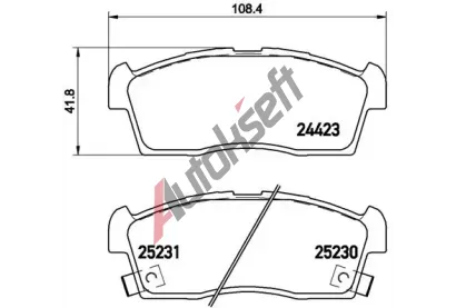 BREMBO Sada brzdovch destiek BRE P61108, P 61 108