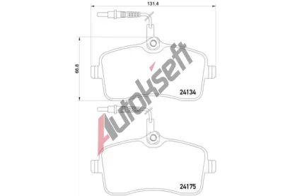 BREMBO Sada brzdovch destiek BRE P61109, P 61 109