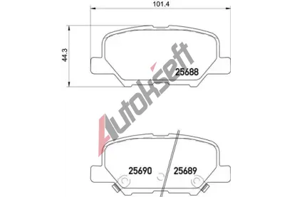 BREMBO Sada brzdovch destiek BRE P61111, P 61 111