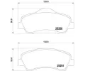 Sada brzdovch destiek BREMBO ‐ BRE P61113