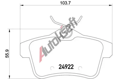 BREMBO Sada brzdovch destiek BRE P61114, P 61 114