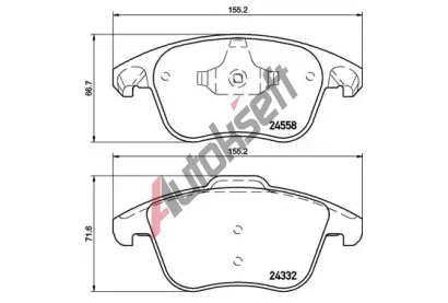BREMBO Sada brzdovch destiek BREMBO XTRA LINE BRE P61117X, P 61 117X