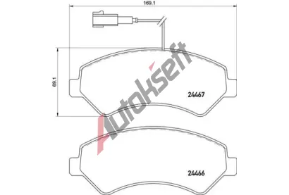 BREMBO Sada brzdovch destiek BRE P61118, P 61 118
