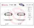Sada brzdovch destiek BREMBO ‐ BRE P61120X