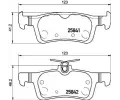 Sada brzdovch destiek BREMBO ‐ BRE P61121