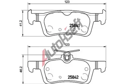 BREMBO Sada brzdovch destiek BRE P61121, P 61 121