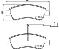 Sada brzdovch destiek BREMBO ‐ BRE P61125